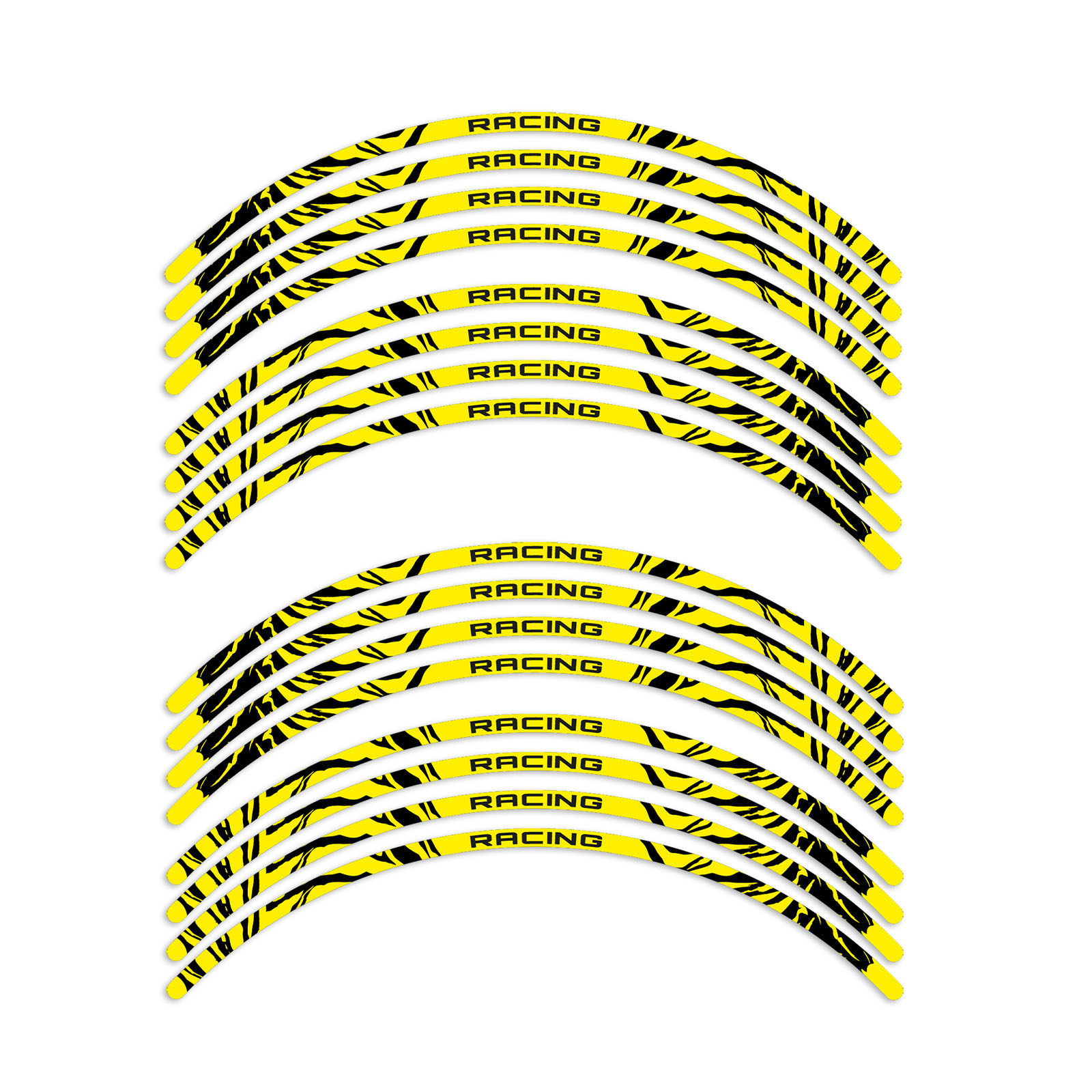W01B For Kawasaki Ninja ZX-10R 04-20 Yellow Wheel Sticker Set 19