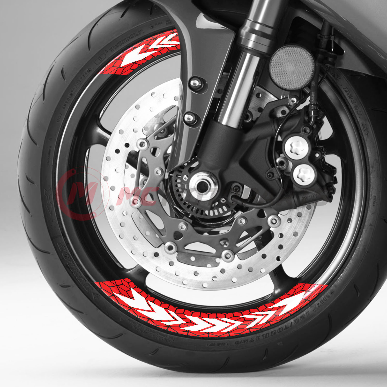 Wheel 17'' ARROW 8pcs Rim Stickers For Kawasaki Z900RS Concours 14 Z650 ...