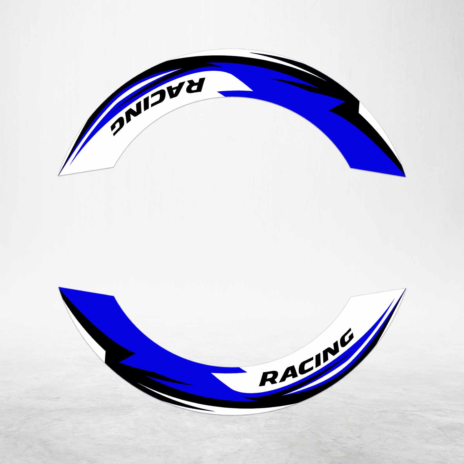 S06W Blue 2-PIECE Decals Wheel Stickers For ZX10RR Ninja 17 18 19