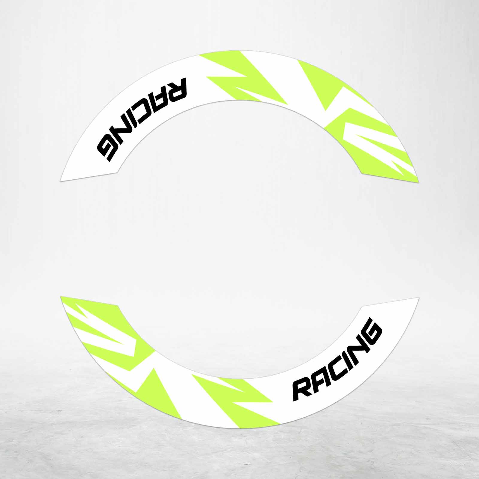 S09W Light Green 2-PIECE Wheel Stickers For Ninja ZX6R 15 16 17 18