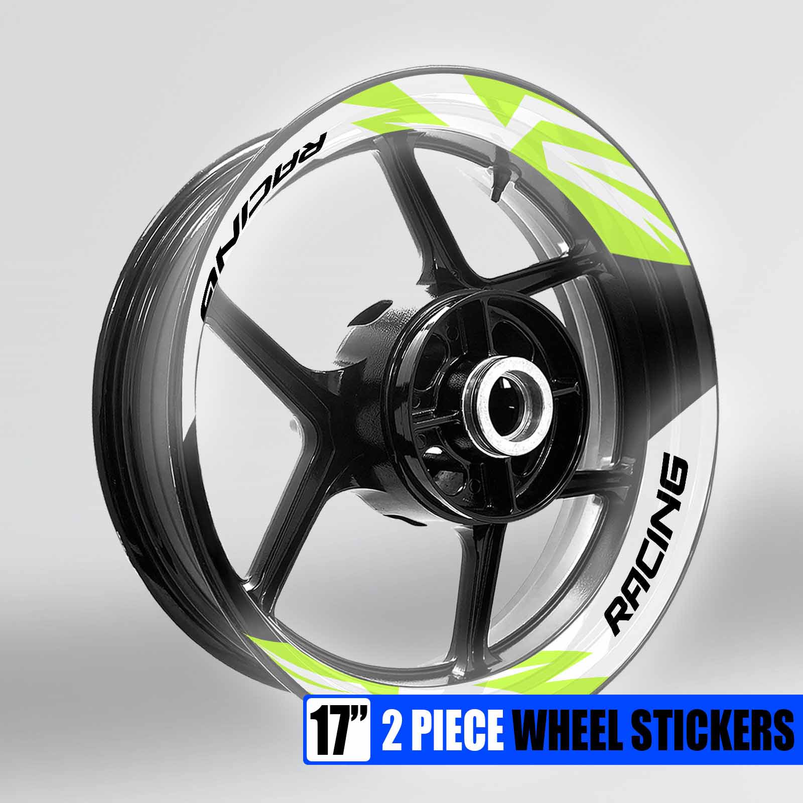 S09W L-Green 2-PIECE Decals Wheel Stickers For Ninja ZX-14R 14 15