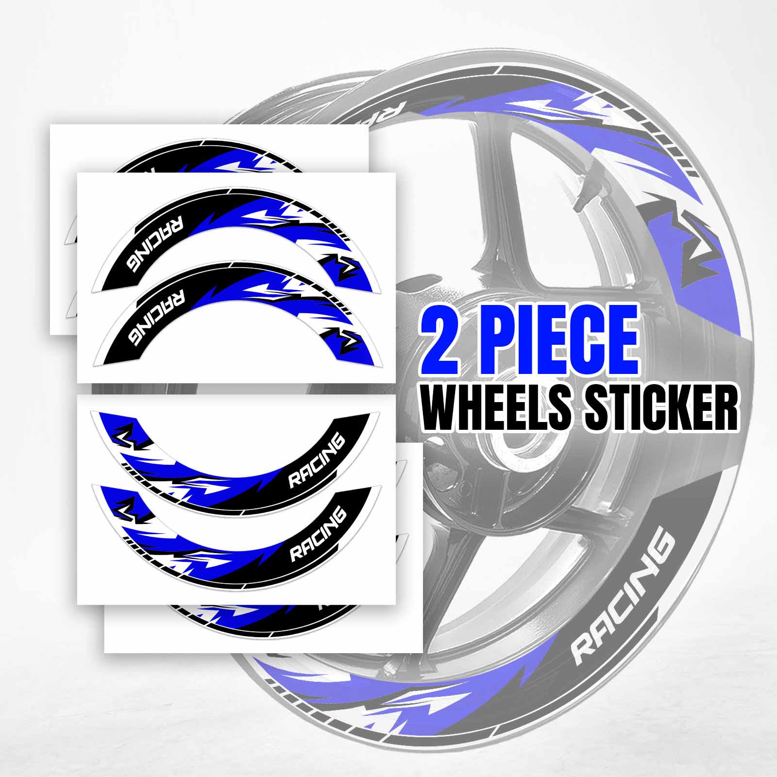 blue Blueさん専用 S10B Blue 2-PIECE Wheel Stickers For ER6F 09 10 11 12 13 14 15 16