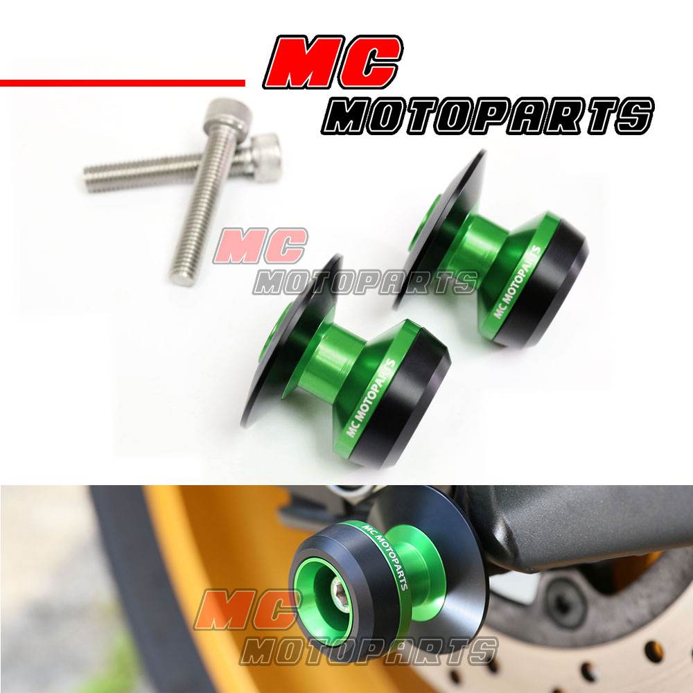TWALL CNC Bike Stand M8 Swingarm Spools For Kawasaki NINJA 650 ABS 2017-2020 - Foto 13 di 13