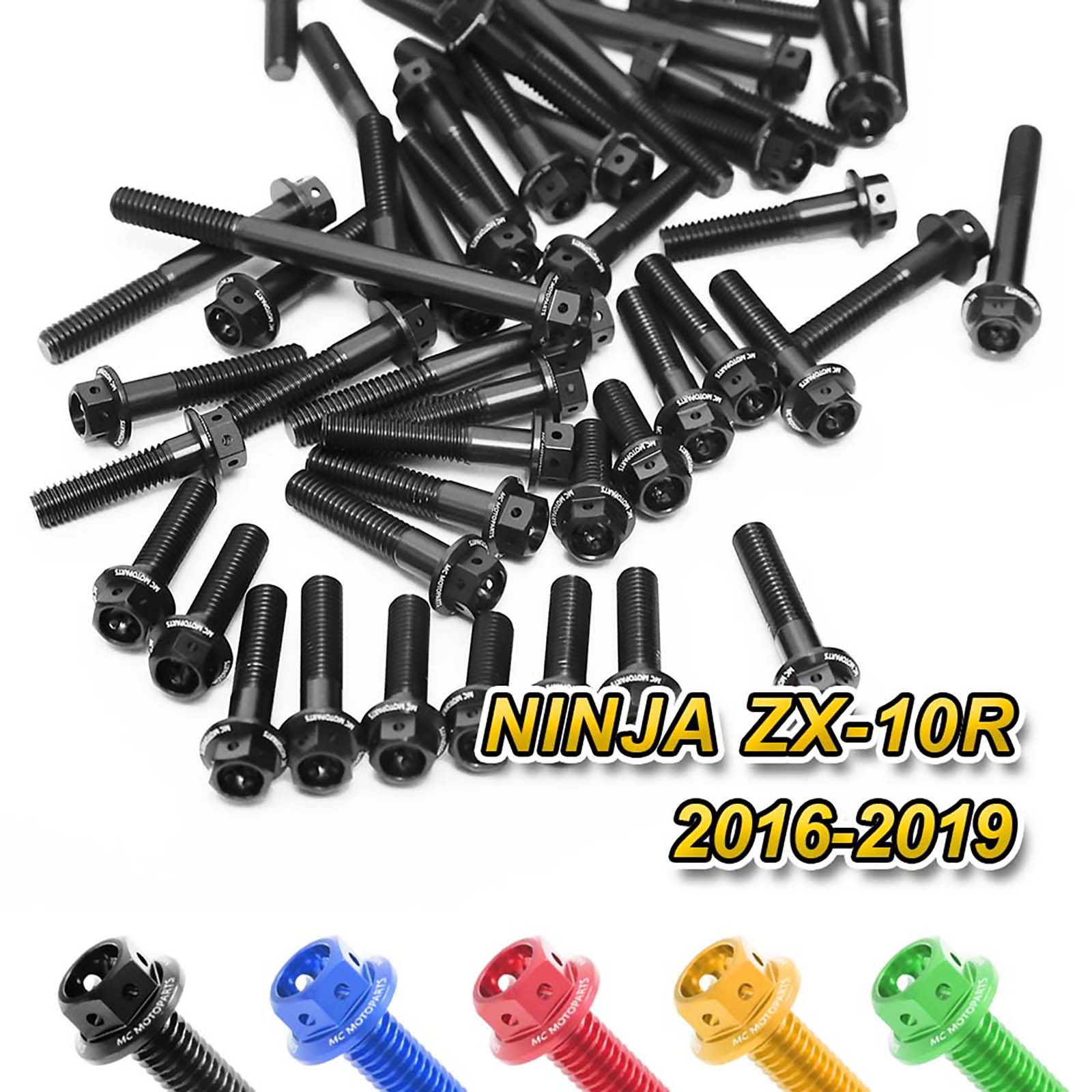 Black Crankcase Cover Engine Bolt For Kawasaki Ninja ZX-10R 16 17