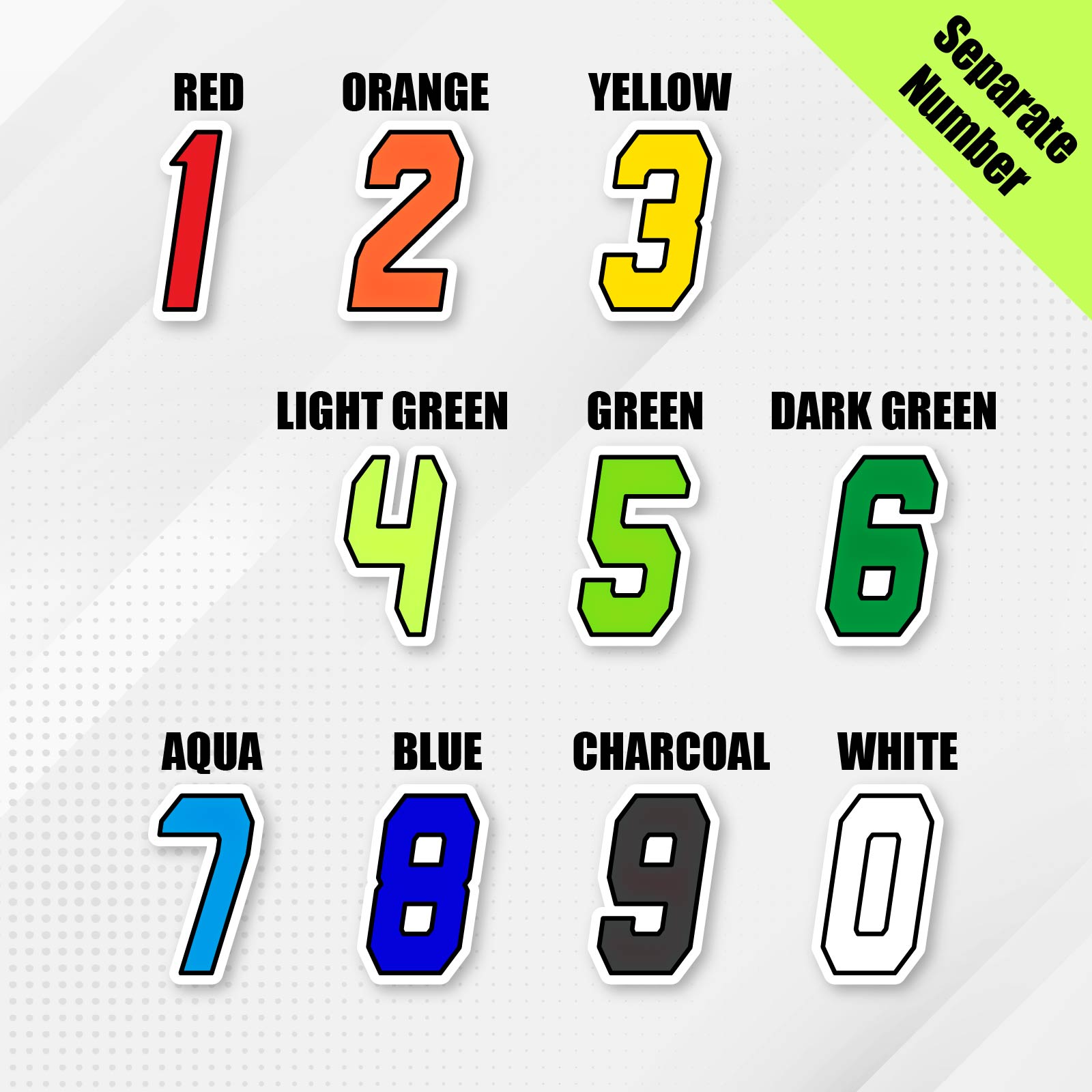 S33 Custom Racing Number Sticker Vinyl Decals 3 pcs For MX Dirt