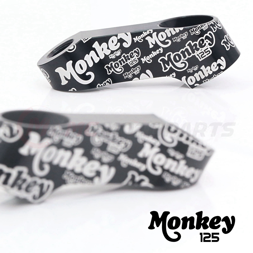 MC Motoparts CNC graffiti Monkey 125 logo engraved mirror extender riser